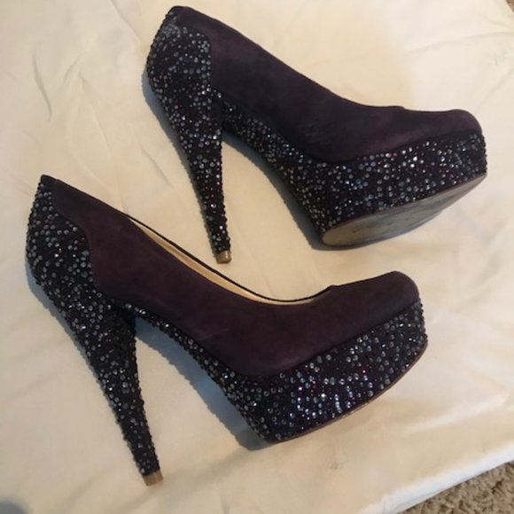 Enzo Angiolini BeccaLynn Fancy Purple Heels 7.5 - Picture 7 of 8